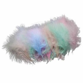 150 Pcs Light Colorful Artificial Goose Feathers for DIY Art Craft, 3-6 inch