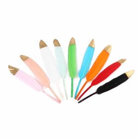 40 Pcs Colorful Gold Artificial Dyed Feathers for DIY Earrings Jewelry Clothing, 4-6 inch