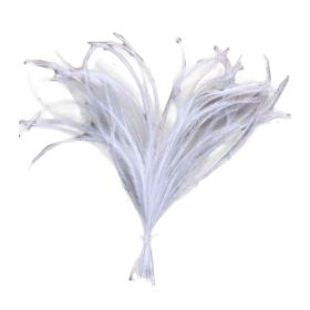 100 Pcs White DIY Jewelry Accessories Feather Handcrafted Earrings Headpiece Material Accessories, 2-5 inch