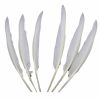 50 Pcs White Artificial Feathers Large DIY Feathers for Craft Party Decoration, 7-12 inch