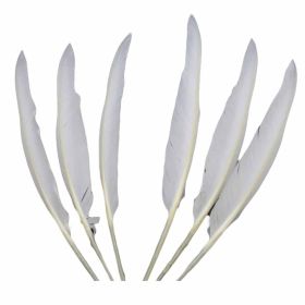 50 Pcs White Artificial Feathers Large DIY Feathers for Craft Party Decoration, 7-12 inch