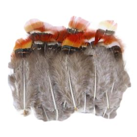 50 Pcs DIY Red Grey Feathers for Wind Chime Decorative Dream Catcher Crafts, 1-3 inch