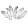 50 Pcs DIY Silver Feathers for Crafts Decoration Accessories, 4-6 inch