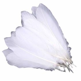 200 Pcs 6-9 Inch Artificial Large White Feathers for Dream Catcher Crafts and Clothing Decoration