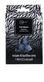 Mainstays Backflow Incense Cones, Full Moon Fragrance (Black), 40 Pack