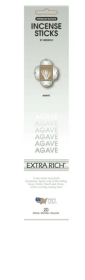 Genieco Extra Rich Incense Sticks, Agave Fragrance (Light Green), 20 Count