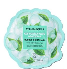 Vitamasques Oxygenating Matcha Green Tea Face Mask, For All Skin Types, One Sheet Mask