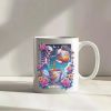 1pc Spill The Tea Tarot Card Skeleton Flowers Funny 11oz Mug