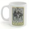 Mothman Mug The Mothman Tarot Card Mug Cryptid Gifts Cryptozoology, 11oz White Mug with Double Side Print, A