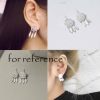 Silver Color Dream Catcher Women Stud Earrings Drop Tassel Earring; 3 Pairs