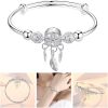 Silver Dream Catcher Tassel Feather Charm Bracelet Mother's Day Jewelry Gift