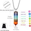 7 Chakra Gemstone Healing Pendant Necklace for Men Women 8mm Lava Rock Natural Stone Chakra Diffuser Bracelets Yoga Beads Bracelet