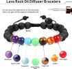 4 PCS Tigers Eye Bracelets for Men Women Natural Stone Bracelet 7 Chakra Crystal Bead Bracelets Yoga Agate Cracelets Stretch Bracelet 8MM Lava Rock Br