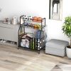 Garage Sports Equipment Organizer with Hooks & Baskets for Basketball