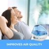 Ultrasonic Viral Support Humidifier for Bedrooms, Whisper-Quiet Operation with Nightlight and Auto-Shut Off, Adjustable Mist