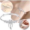 Silver Dream Catcher Tassel Feather Charm Bracelet Mother's Day Jewelry Gift