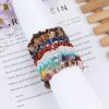 15Pcs Natural Gemstone Chakra Crystal Healing Reiki Stretch Bracelets for Women Tumble Polished Align Irregular Chips Beads Bracelets Adjustable