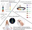 7 Chakra Gemstone Healing Pendant Necklace for Men Women 8mm Lava Rock Natural Stone Chakra Diffuser Bracelets Yoga Beads Bracelet