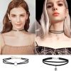 6 PCS Suede Leather Chokers for Women Boho Necklaces Chokers Feather Turquoise Adjustable Handmade Necklaces Boho Choker Native American for Women