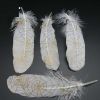 50 Pcs White Feathers DIY Halloween Party Feathers for Craft, 4-6 inch