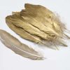 50 Pcs 4-6 inch Gold Feathers for DIY Craft Headdress Earrings Necklace Jewelry Decoration