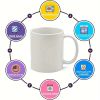 1pc, 11oz, Tarot Ceramic Coffee Mug - Modern Hermit Card Design, Cute Coffee Mug, Double Sided Printing, Cool Coffee