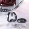 Hematite Ring Genuine Hematite Rings for Women Men Unisex; Black Hematite Stone Ring Anxiety Balance Root Chakra; absorbs Negative Energy and Break Je