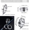 3Pcs Stress Relieving Meditation Spinner Ring Boho for Women Mens Stainless Fidget Band Cool Rings Moon Star Celtic Size 7