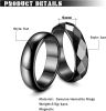 4 Pcs Magnetic Ring for Women Men; Black Hematite Stone Band Ring Fidget Anxiety Ring Balance Root Chakra; Absorbs Negative Energy Gifts