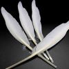 50 Pcs White Artificial Feathers Large DIY Feathers for Craft Party Decoration, 7-12 inch