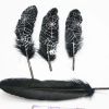 50 Pcs Black Feathers Halloween Party Decor Spider Web Feather DIY Crafts, 4-6 inch