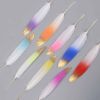 60 Pcs Colorful Gold White Artificial Dyed Feathers for DIY Earrings Jewelry Clothing, 4-6 inch