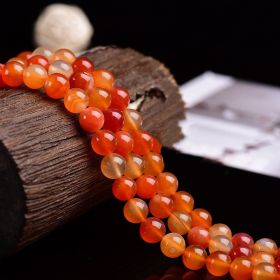 East China Sea Natural Crystal Raw Stone Polished Round Beads Handmade DIY Beaded Jewelry (Color: Primary color, size: 6mm)