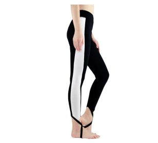 Women's Yoga Pants with Stirrup Leggings Tummy Control Workout Pants for Gym Running (Color: Colorful, size: S)