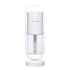 Magic Shadow USB Air Humidifier For Home With Projection Night Lights Ultrasonic Car Mist Maker Mini Office Air Purifier (Color: White, Style: USB)