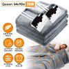 Electric Heated Fleece Heated Blanket with 10 Heating Levels 10 Hours Auto Off Machine Washable for Home Office Usage