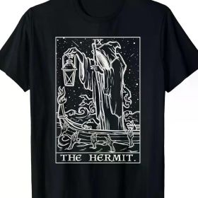 Gothic Grim Reaper Tarot Card Tee (Color: Black, size: XL)