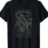 1pc Death Tarot Card Graphic T-Shirt - 100% Cotton, Short Sleeve, Regular Fit, Knit Fabric, Machine Washable