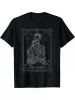 Men's Gothic Skeleton Couple T-Shirt - The Lovers Tarot Card Design, Black & White Graphic