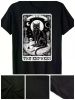 Men's Vintage "The Empress" Tarot Card Black Cat Graphic T-Shirt - 100% Cotton, Short Sleeve, Crew Neck, Regular Fit, Gothic Celestial Design