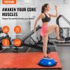 VEVOR Half Exercise Ball Trainer, 26 inch Balance Ball Trainer, 1500lbs Capacity Stability Ball, Yoga Ball with Resistance Bands & Foot Pump