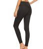 Womens Leggings High Waist Side Pockets Yoga Leggings Workout Tights